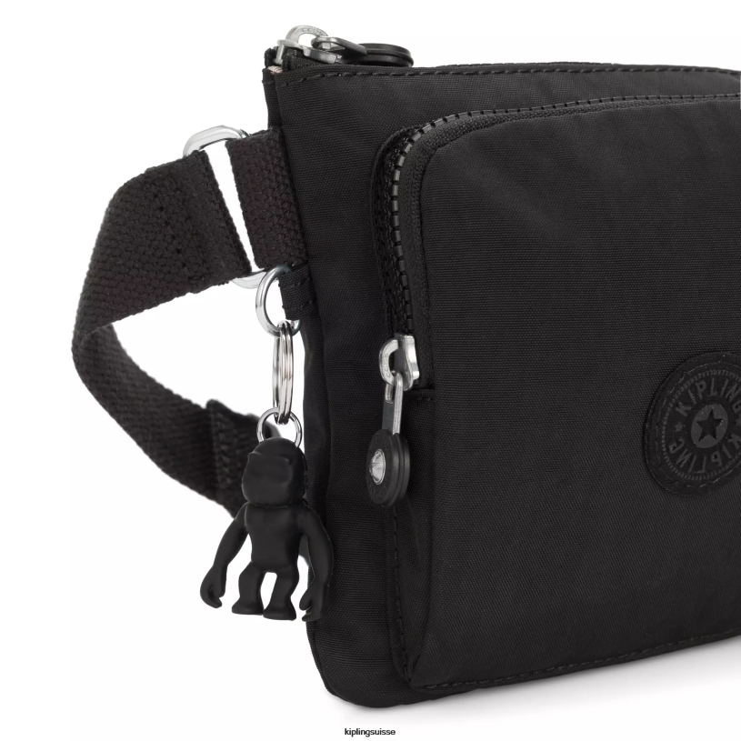 Kipling sac de taille noir noir femmes presto up sac banane FPRN326