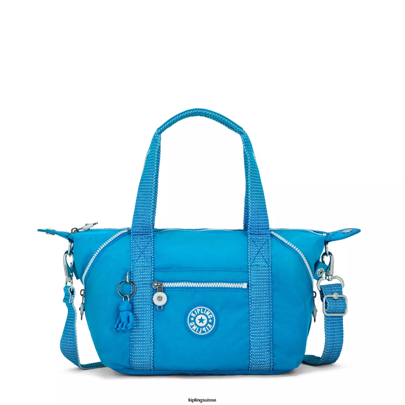 Kipling sacs à bandoulière bleu impatient femmes mini sac porté épaule art FPRN40