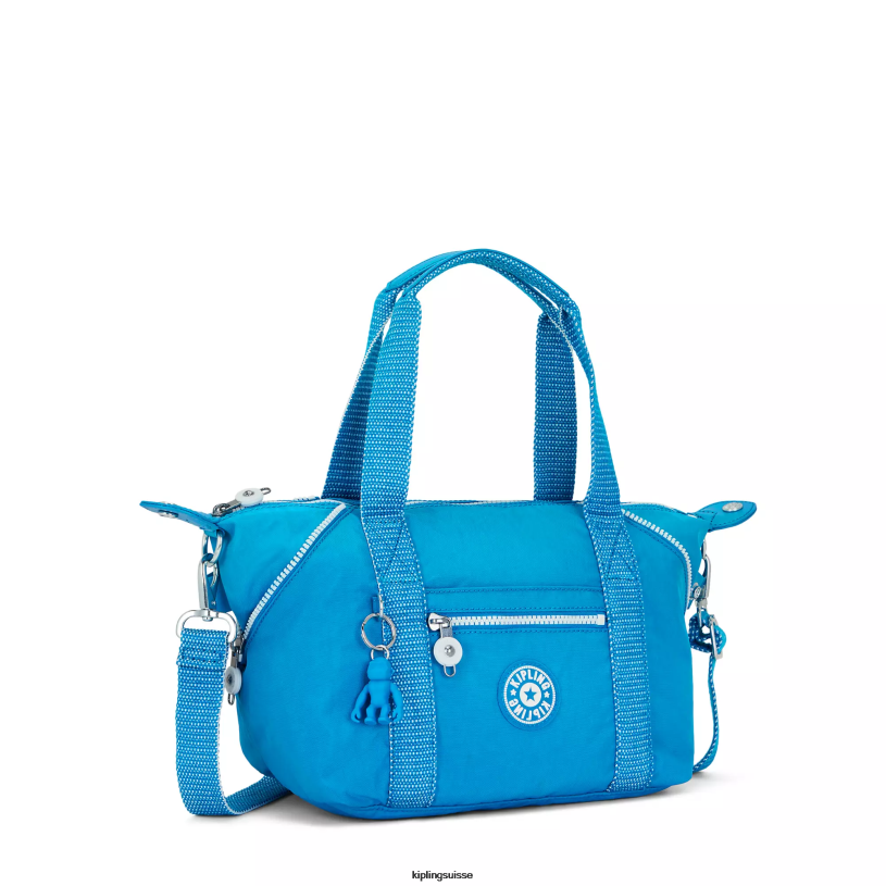 Kipling sacs à bandoulière bleu impatient femmes mini sac porté épaule art FPRN40