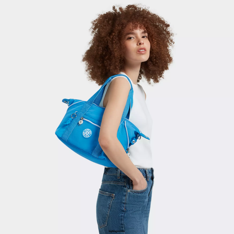 Kipling sacs à bandoulière bleu impatient femmes mini sac porté épaule art FPRN40