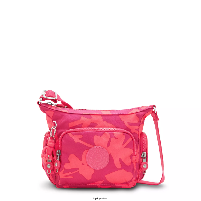 Kipling sacs à bandoulière fleur de corail femmes gabbie mini sac à bandoulière imprimé FPRN138