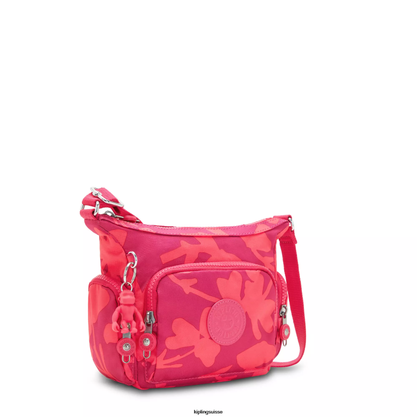 Kipling sacs à bandoulière fleur de corail femmes gabbie mini sac à bandoulière imprimé FPRN138