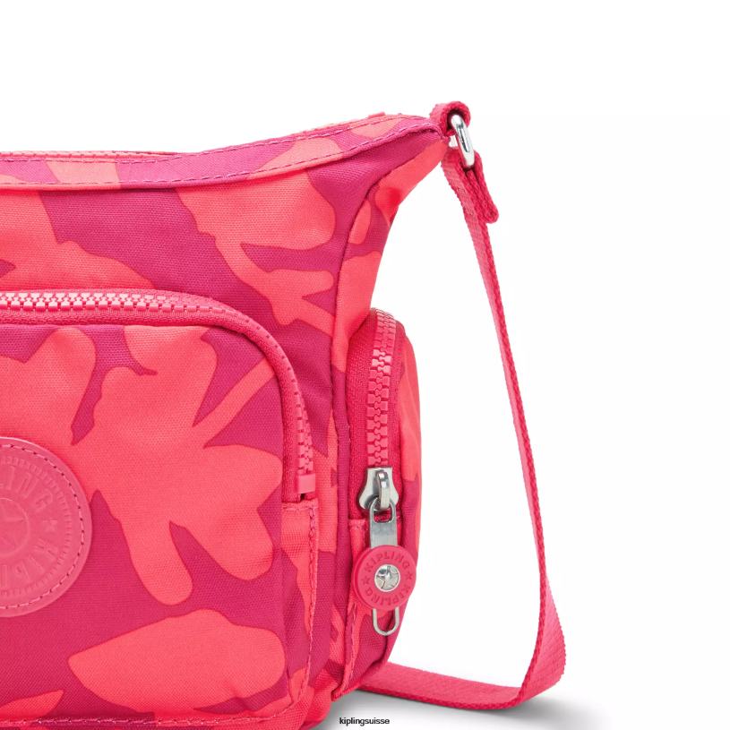 Kipling sacs à bandoulière fleur de corail femmes gabbie mini sac à bandoulière imprimé FPRN138