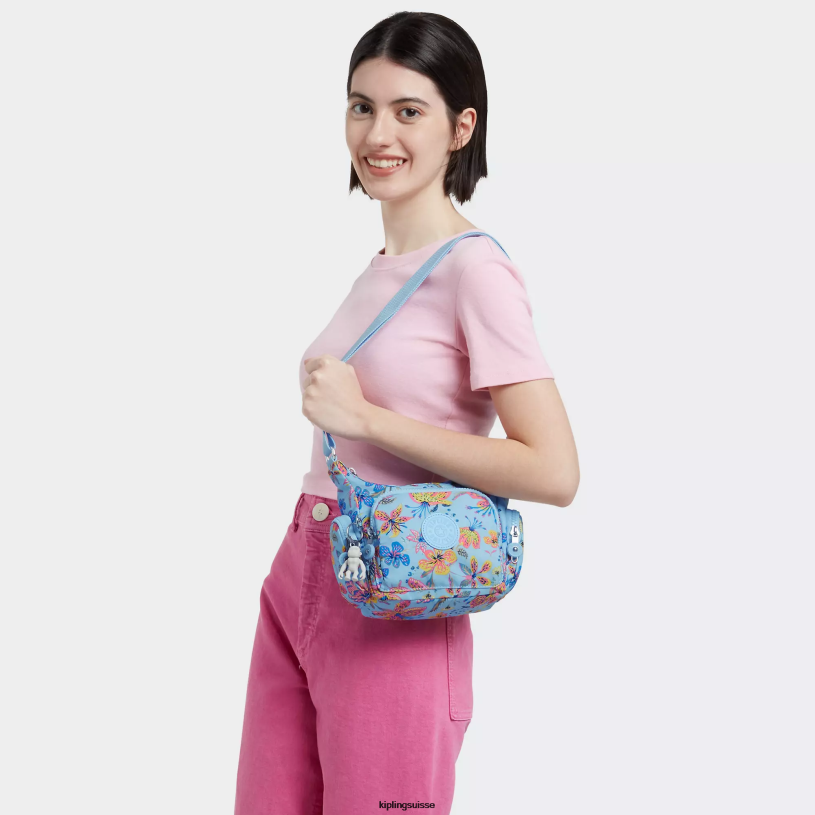 Kipling sacs à bandoulière fleurs sauvages femmes gabbie mini sac à bandoulière imprimé FPRN141