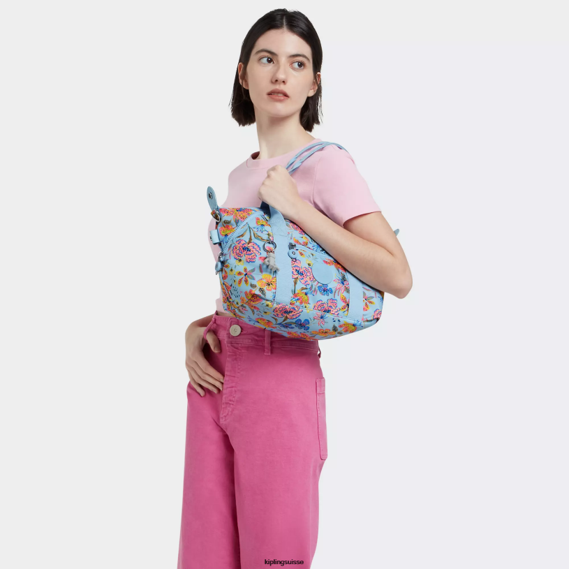 Kipling sacs à bandoulière fleurs sauvages femmes mini sac porté épaule imprimé FPRN4