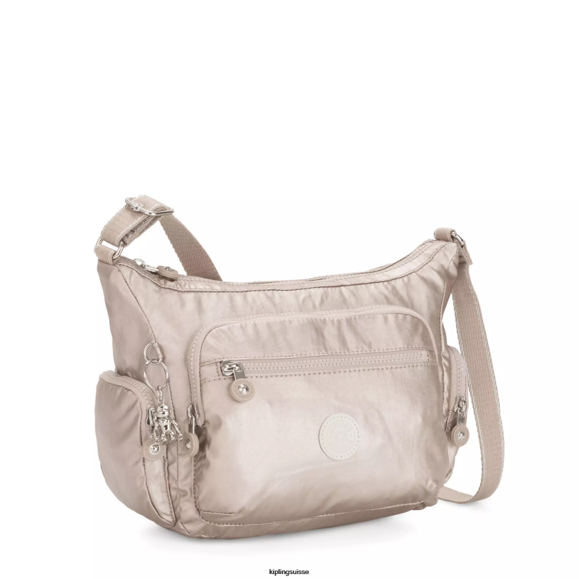 Kipling sacs à bandoulière lueur métallique femmes gabbie petit sac à bandoulière métallisé FPRN186