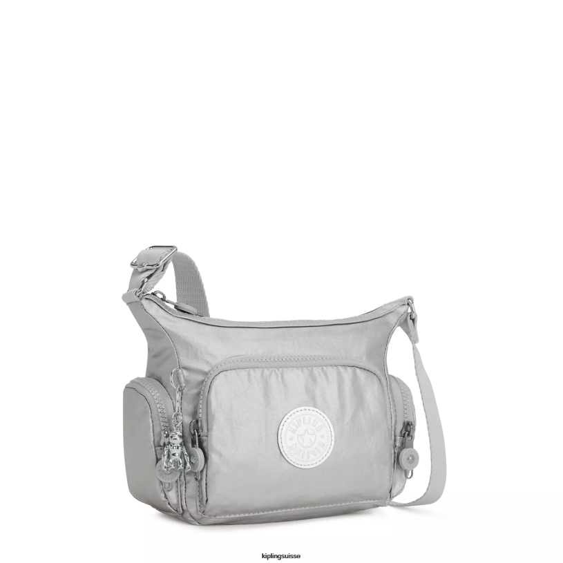 Kipling sacs à bandoulière métallique brillant femmes gabbie mini sac à bandoulière métallisé FPRN202