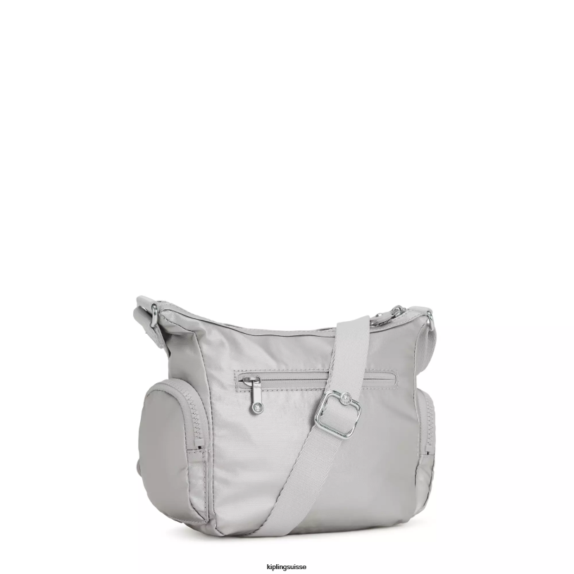 Kipling sacs à bandoulière métallique brillant femmes gabbie mini sac à bandoulière métallisé FPRN202