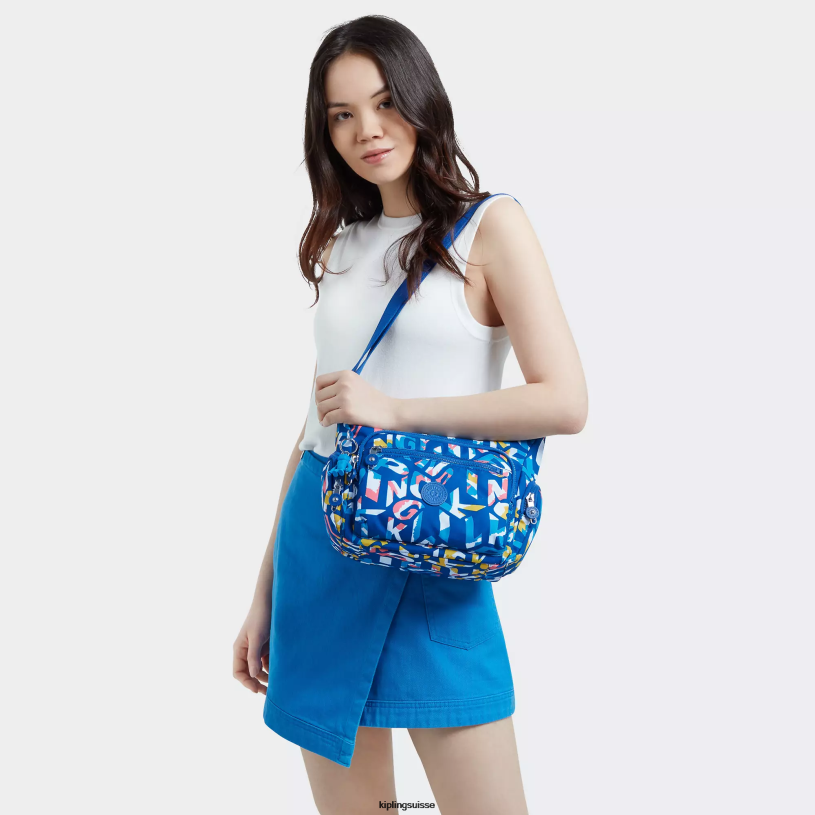 Kipling sacs à bandoulière néon femmes gabbie petit sac à bandoulière imprimé FPRN146