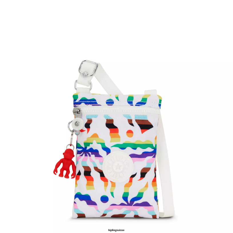 Kipling sacs à bandoulière palmier arc-en-ciel femmes mini sac à bandoulière imprimé afia lite FPRN36 - Cliquez sur l'image pour la fermer