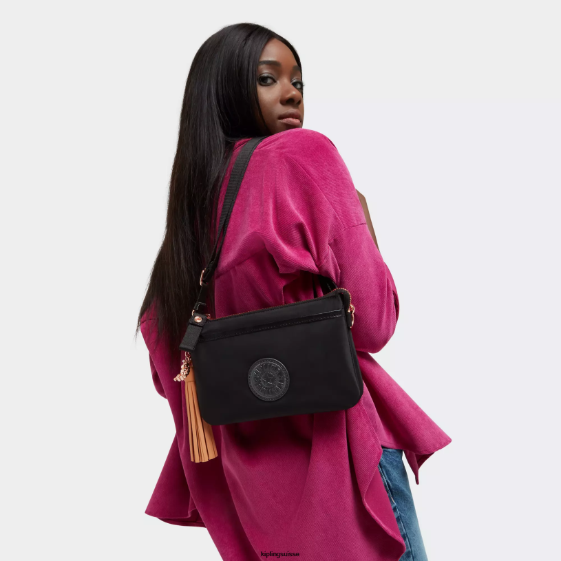 Kipling sacs à bandoulière rose noir femmes sac à bandoulière riri FPRN103