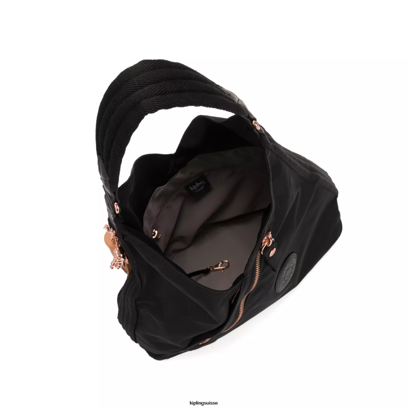 Kipling sacs à bandoulière rose noir femmes sac porté épaule olina FPRN254