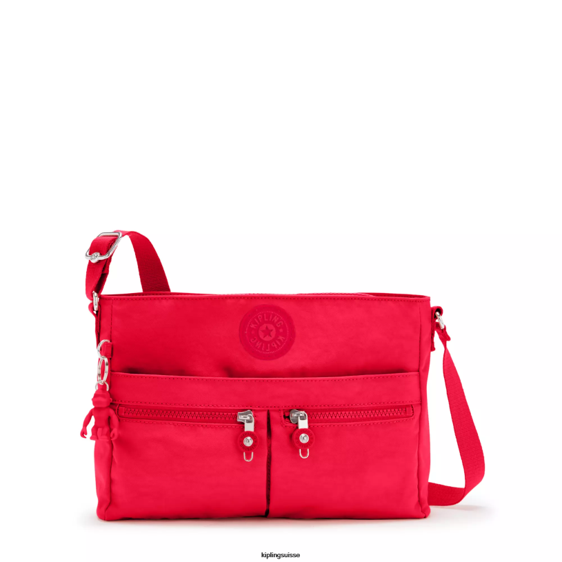 Kipling sacs à bandoulière rouge rouge femmes nouveau sac à bandoulière angie FPRN171 - Cliquez sur l'image pour la fermer