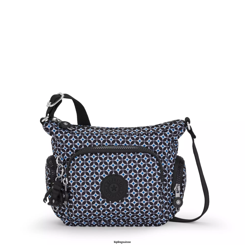 Kipling sacs à bandoulière tuile noirâtre femmes gabbie mini sac à bandoulière imprimé FPRN140 - Cliquez sur l'image pour la fermer