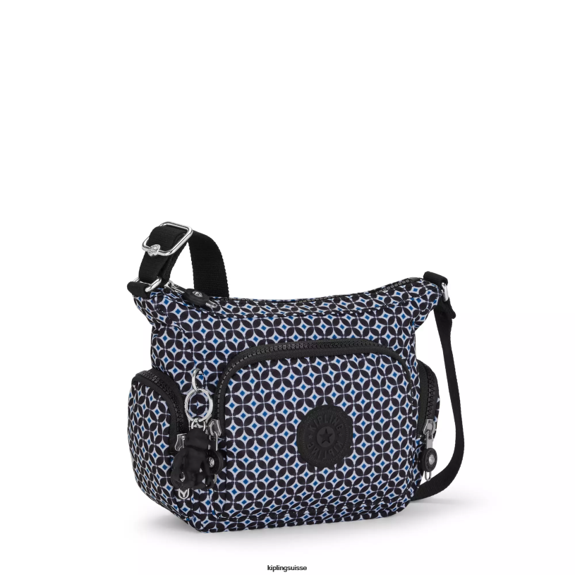 Kipling sacs à bandoulière tuile noirâtre femmes gabbie mini sac à bandoulière imprimé FPRN140