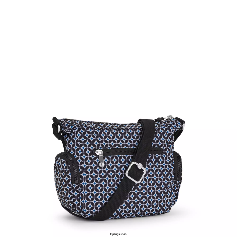 Kipling sacs à bandoulière tuile noirâtre femmes gabbie mini sac à bandoulière imprimé FPRN140