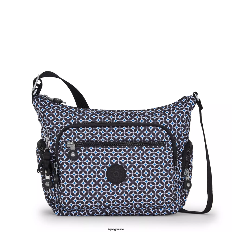 Kipling sacs à bandoulière tuile noirâtre femmes gabbie petit sac à bandoulière imprimé FPRN147 - Cliquez sur l'image pour la fermer