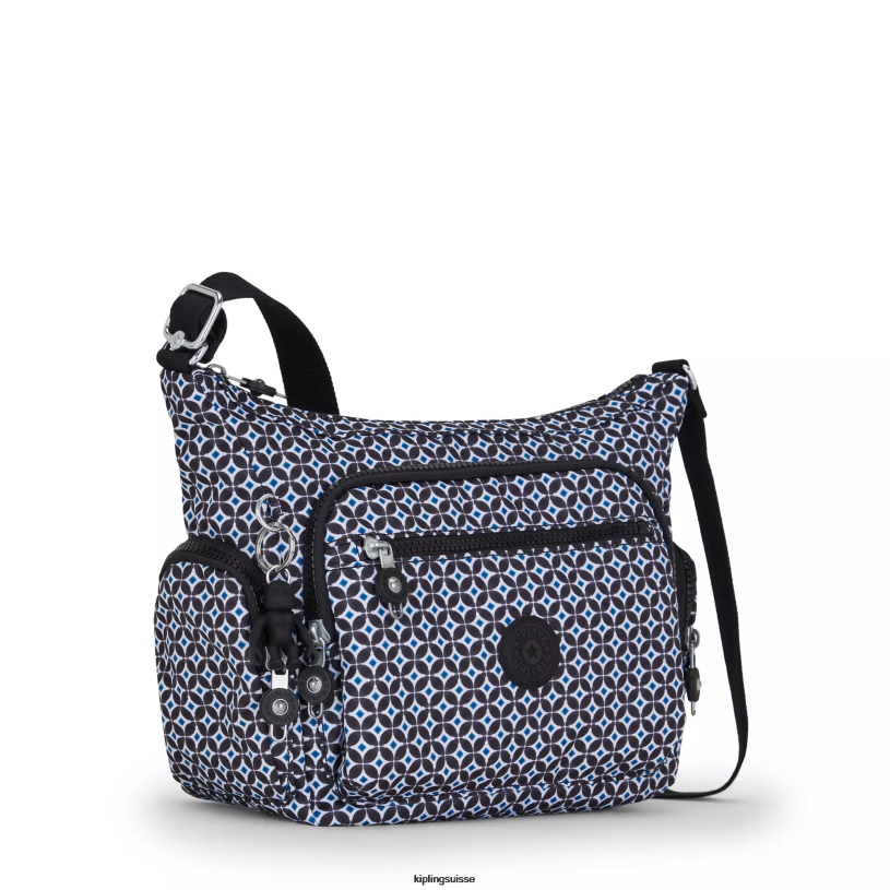 Kipling sacs à bandoulière tuile noirâtre femmes gabbie petit sac à bandoulière imprimé FPRN147