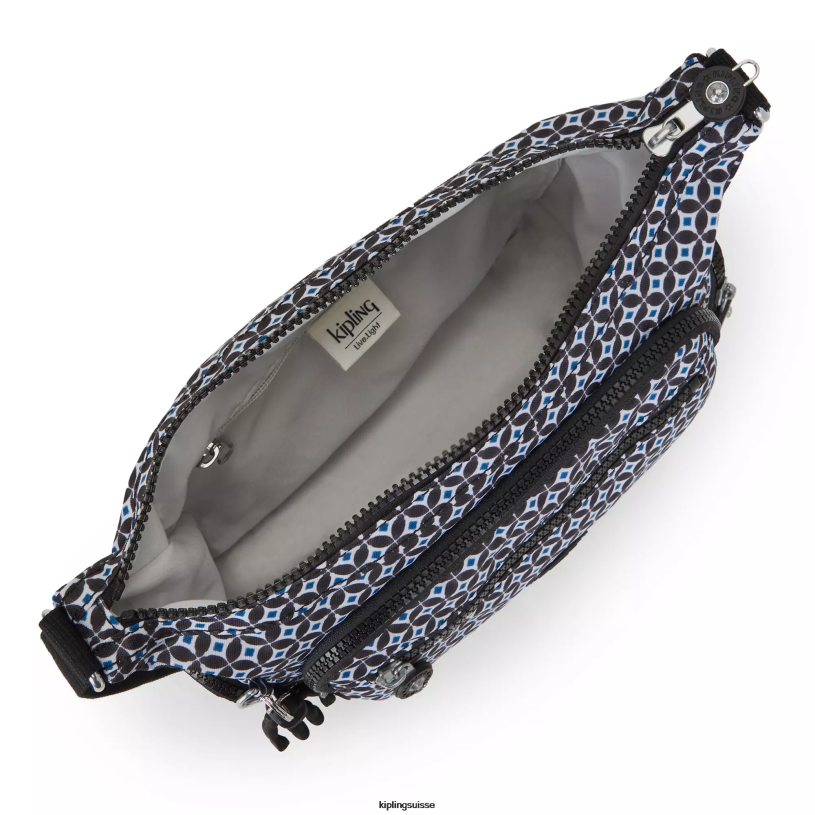 Kipling sacs à bandoulière tuile noirâtre femmes gabbie petit sac à bandoulière imprimé FPRN147