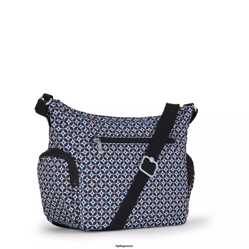 Kipling sacs à bandoulière tuile noirâtre femmes gabbie petit sac à bandoulière imprimé FPRN147