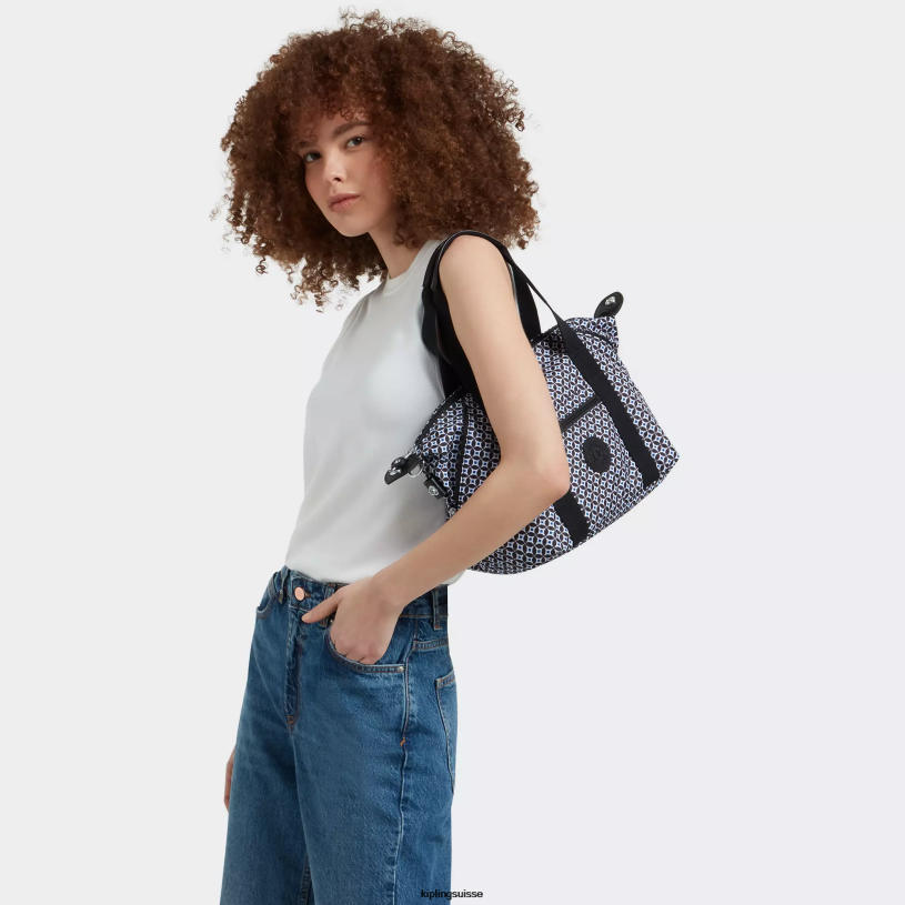 Kipling sacs à bandoulière tuile noirâtre femmes mini sac porté épaule imprimé FPRN42