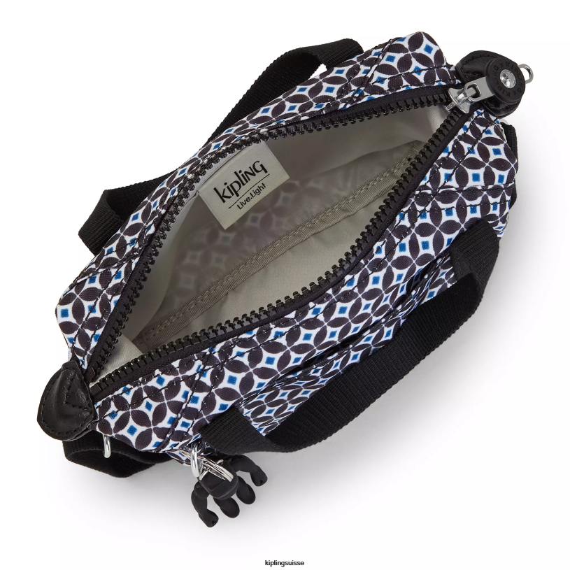 Kipling sacs à bandoulière tuile noirâtre femmes sac à bandoulière compact imprimé art FPRN24