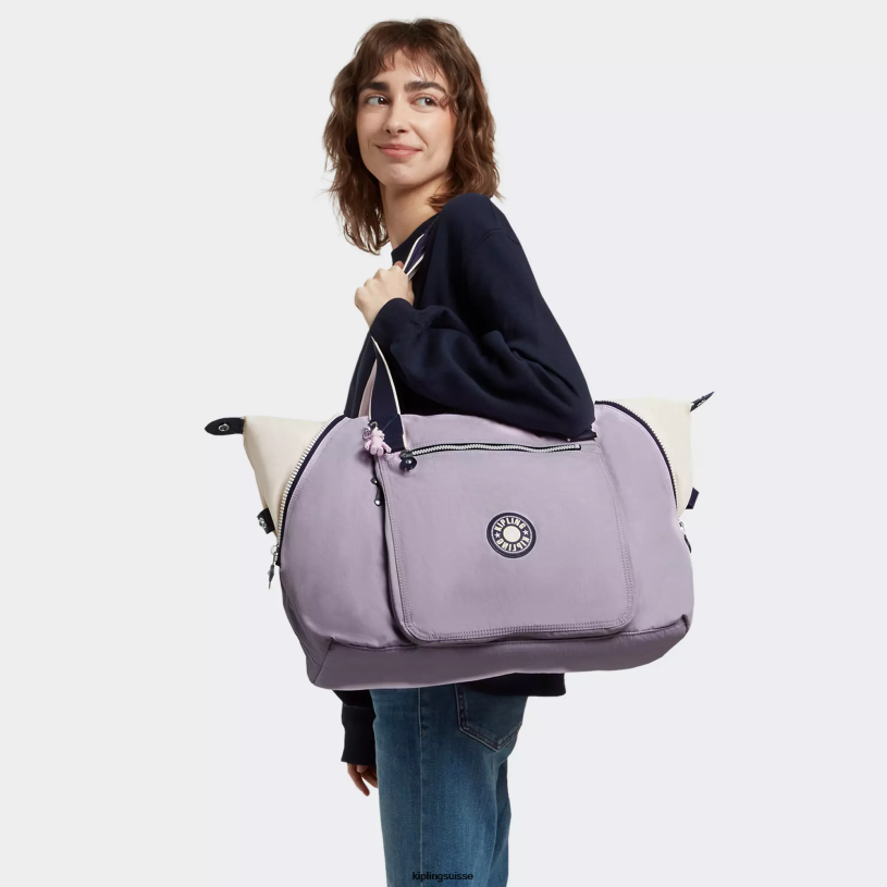 Kipling sacs fourre-tout doux bloc de lilas femmes sac fourre-tout bien-être art m FPRN263