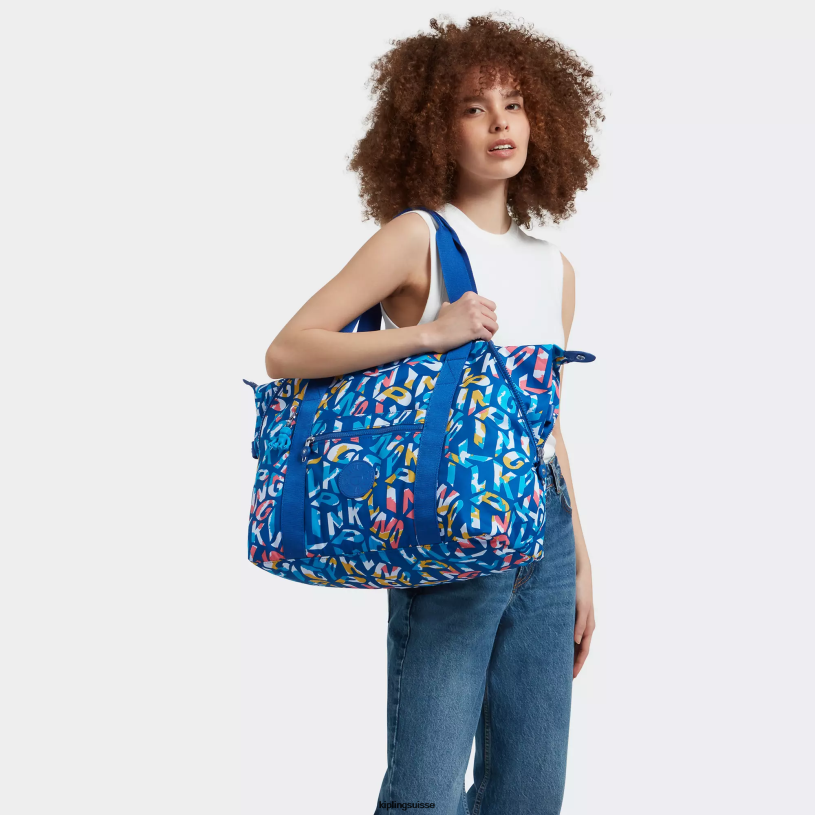 Kipling sacs fourre-tout néon femmes sac fourre-tout imprimé de taille moyenne FPRN259