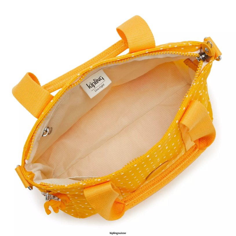 Kipling sacs fourre-tout point doux jaune femmes mini sac cabas imprimé asseni FPRN83