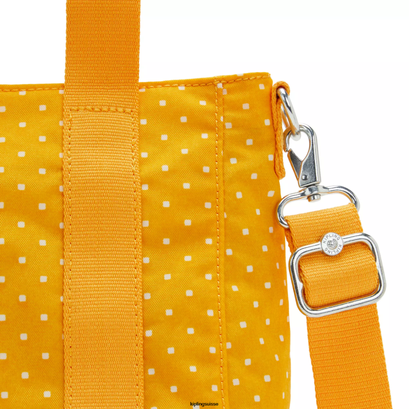 Kipling sacs fourre-tout point doux jaune femmes mini sac cabas imprimé asseni FPRN83