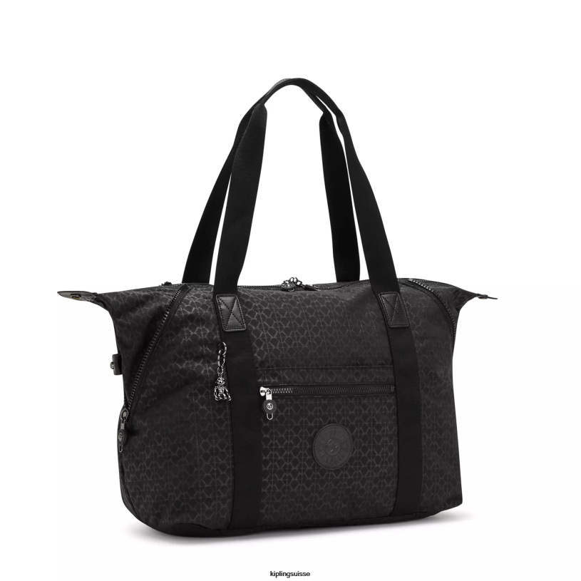 Kipling sacs fourre-tout signature en relief femmes sac fourre-tout imprimé de taille moyenne FPRN266