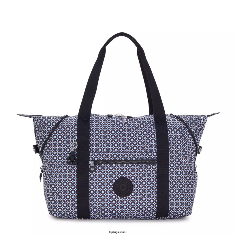 Kipling sacs fourre-tout tuile noirâtre femmes sac fourre-tout imprimé de taille moyenne FPRN260